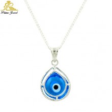 Gümüş Nazar Boncuk Kolye